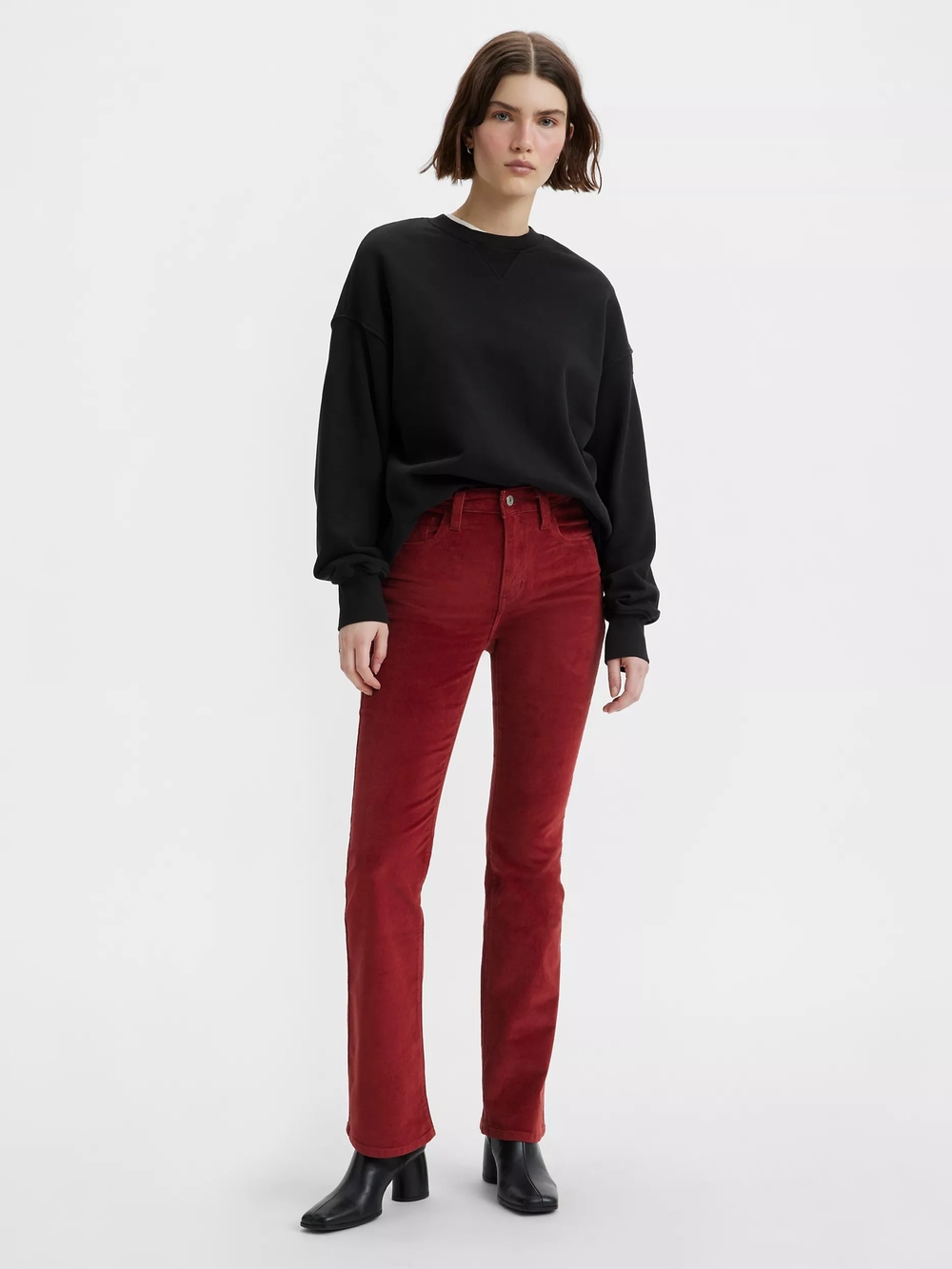 Levi's Bootcut Cordouroy Jeans in Deep Red